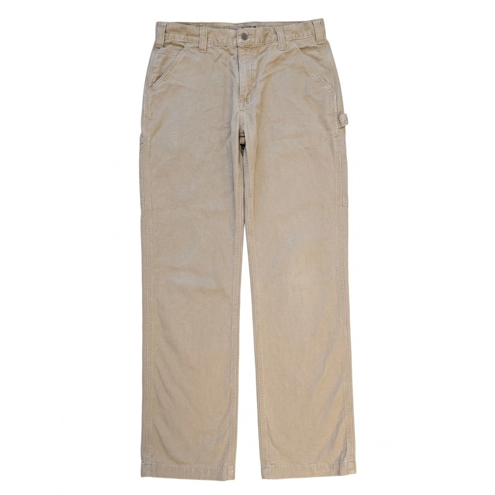 Carhartt Relaxed Fit Carpenter Pants Mens 35x32 Tan Khaki Canvas Work Trousers